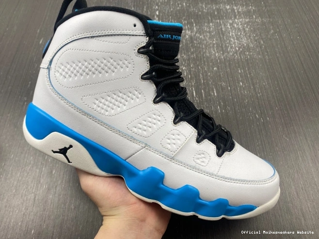 Official Maikesneakers 9 Powder Air Blue FQ8992-101 Jordan 0801